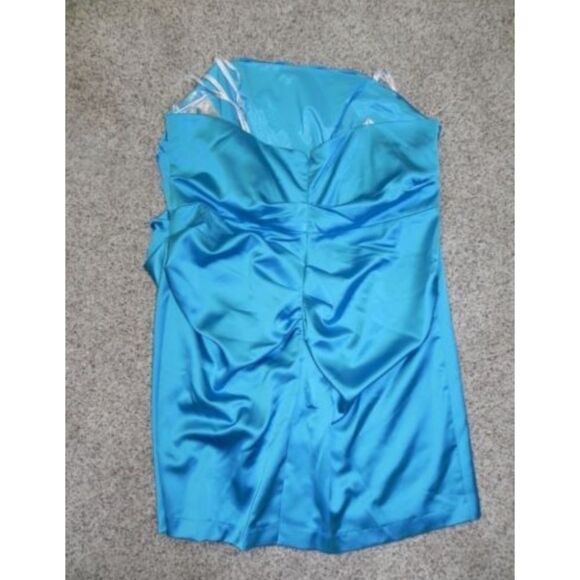 Davids Bridal Dress Plus Size 24 Malibu Blue NWT - Picture 2 of 3